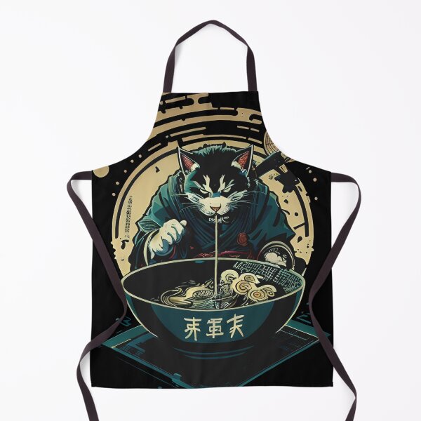 Item preview, Shogun Ninja Ramen Cat Slurping Noodles designed and sold by HideTheInsanity.