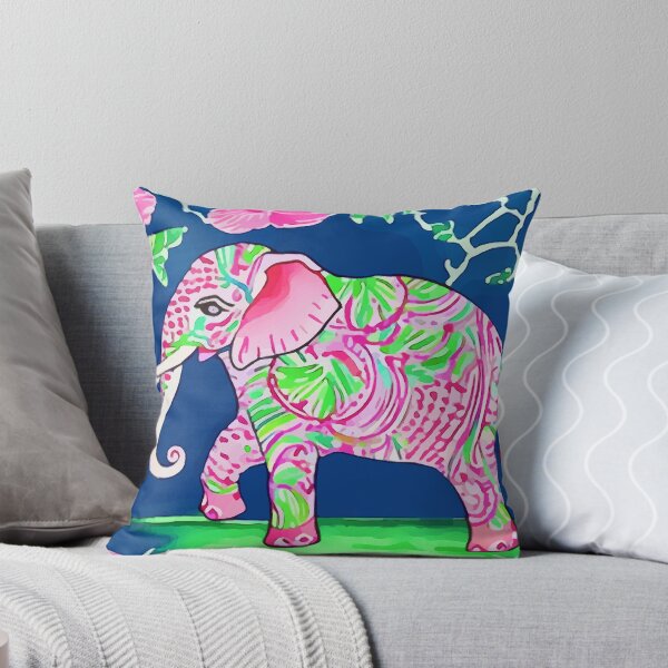 Item preview, Pink elephant in hibiscus garden designed and sold by SophieClimaArt.