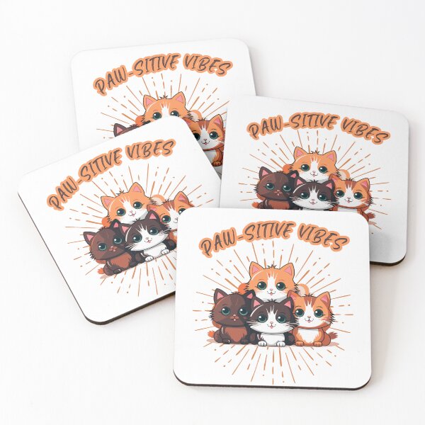 Item preview, cute kittens paw-sitive vibes designed and sold by PTB Art Design.