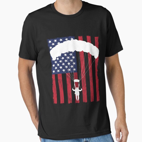 Aperçu de l'œuvre Drapeau américain de parachutisme créée et vendue par kudostees.