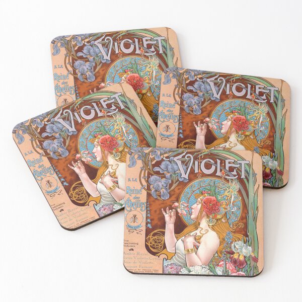 Item preview, Parfumerie Violet Art Nouveau vintage poster designed and sold by likiska.