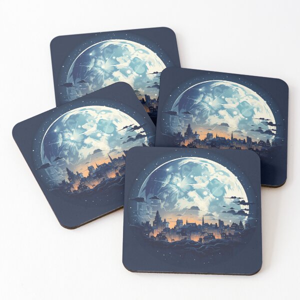 Item preview, Super Moon Illustration designed and sold by The Bla in My Brain.
