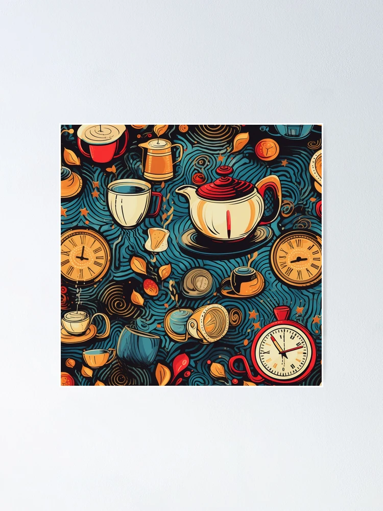 Thumbnail 1 of 3, Poster, Coffe time pattern designed and sold by SmileshareShop.