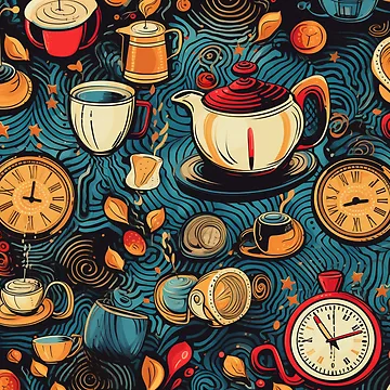 Artwork thumbnail, Coffe time pattern by SmileshareShop