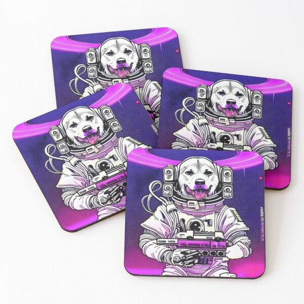 Item preview, Astronaut Dog In Cyberpunk Universe designed and sold by KalipsoArt.