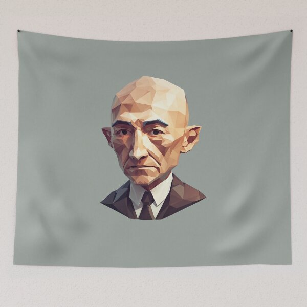 Item preview, Low Poly Oppenheimer Face designed and sold by PolygonXYZ.