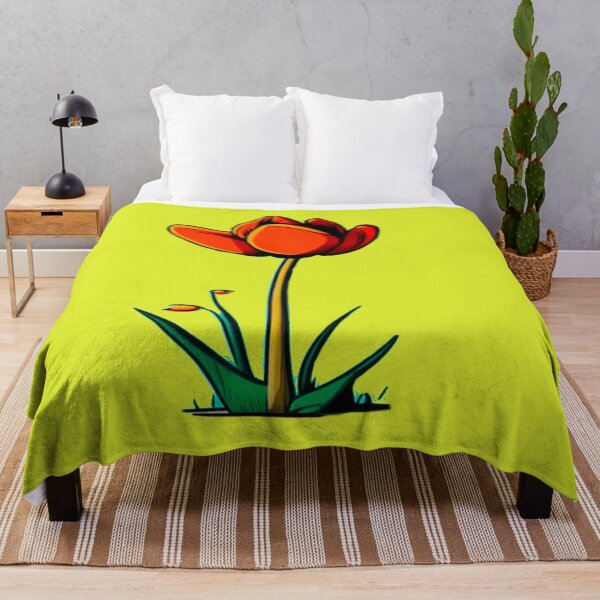 Item preview, Pastel Single Tulip Flower in Red, green & Yellow Mixed Sketch Pattern Design designed and sold by Md Rashid Hasan.
