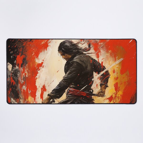 Item preview, Japanese samurai in fighting stance designed and sold by MaitionDesigns.