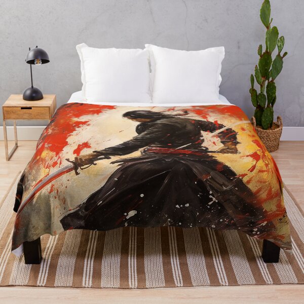 Item preview, Japanese samurai in fighting stance designed and sold by MaitionDesigns.