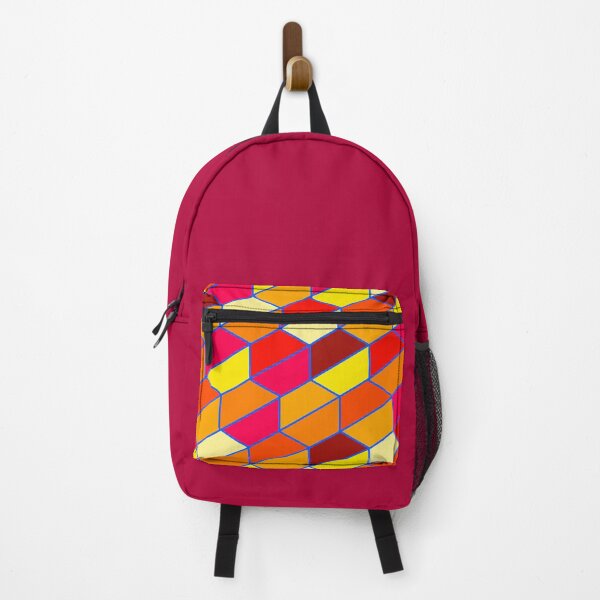Item preview, Vibrant giometrical pattern in shades from light yellow to dark red designed and sold by coloryourwings.