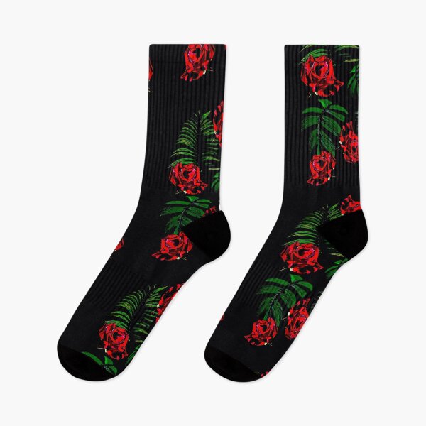 Item preview, Red roses and fern leaves designed and sold by FlowerandDesing.