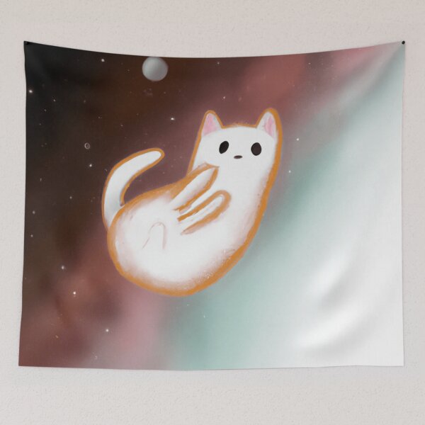 Item preview, cat in space designed and sold by SheepishPokkii.