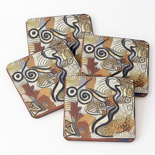 Item preview, Ethnic Boho Abstract Art In Earthy Colors designed and sold by Sizani.