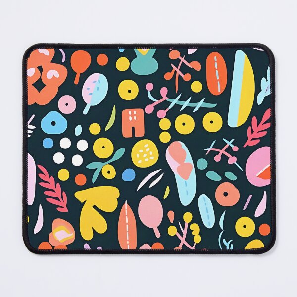 Item preview, "Colorful Corners: Objects on Black Background" designed and sold by ArrangedDesigns.
