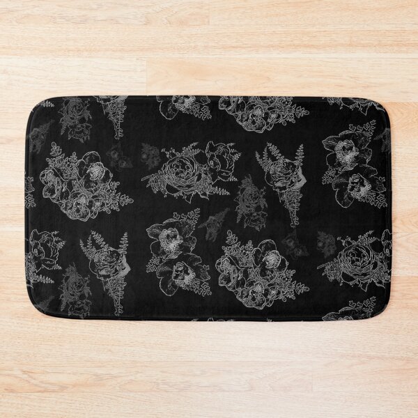 Item preview, Sketch of white flowers on black designed and sold by FlowerandDesing.
