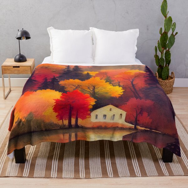 Item preview, Colorful Autumn Landscape Watercolor 3 designed and sold by Art by Lilia.