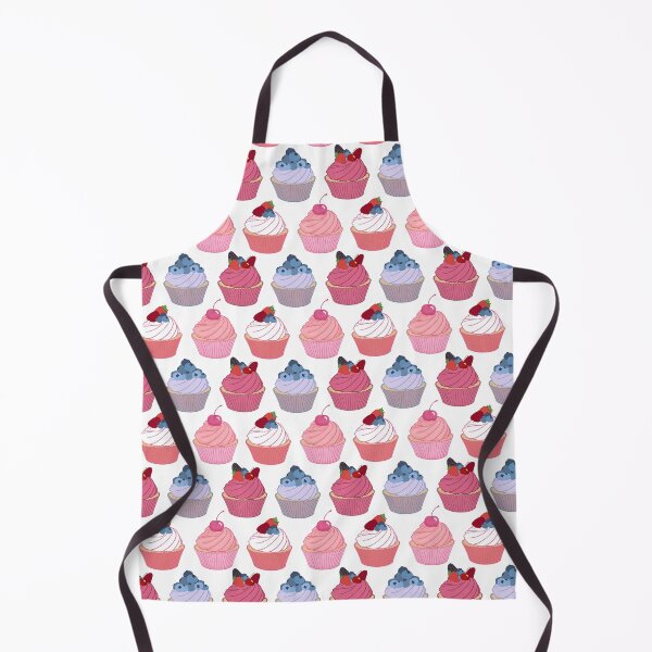 Artikelvorschau, Cupcake-Muster | Kirsch-, Erdbeer-, Blaubeer- und Himbeer-Cupcakes auf Weiß entworfen und verkauft von Lindsay Marie Patterns.