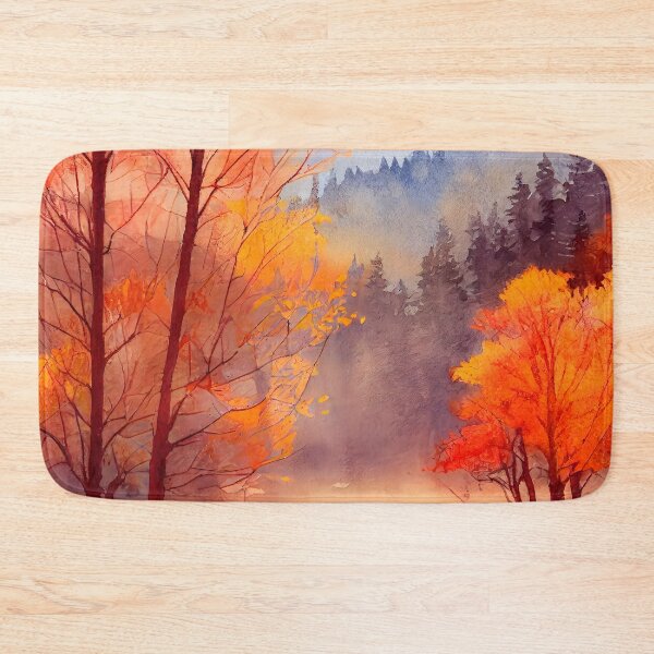 Item preview,  Colorful Autumn Landscape Watercolor 4 designed and sold by Art by Lilia.