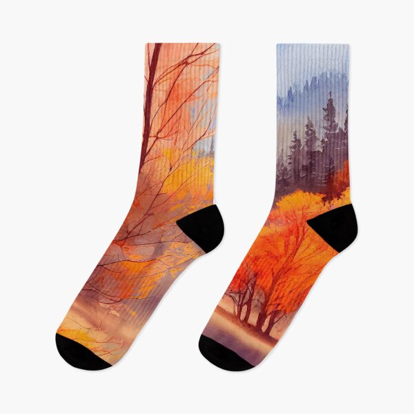 Item preview,  Colorful Autumn Landscape Watercolor 4 designed and sold by Art by Lilia.