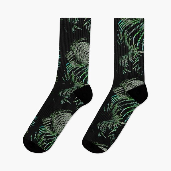 Item preview, Pattern of sharp green fern leaves designed and sold by FlowerandDesing.