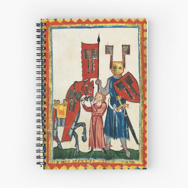 Item preview, GERMAN EPIC POET AS TEUTONIC KNIGHT MEDIEVAL MINIATURE WITH WILD ROSES designed and sold by BulganLumini.