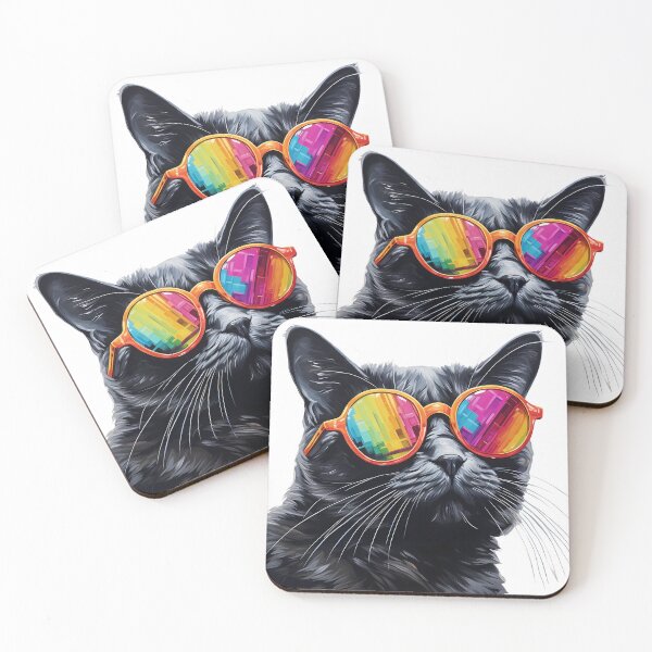 Item preview, Cat With Rainbow Glasses designed and sold by UnderCloud.