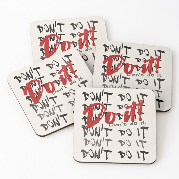 Item preview, DON'T DO IT - DO IT! - Black type designed and sold by tinytiger77.