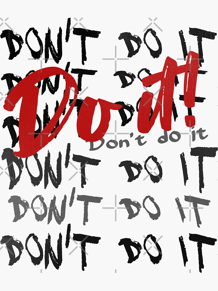 don't do it トップ ステッカー