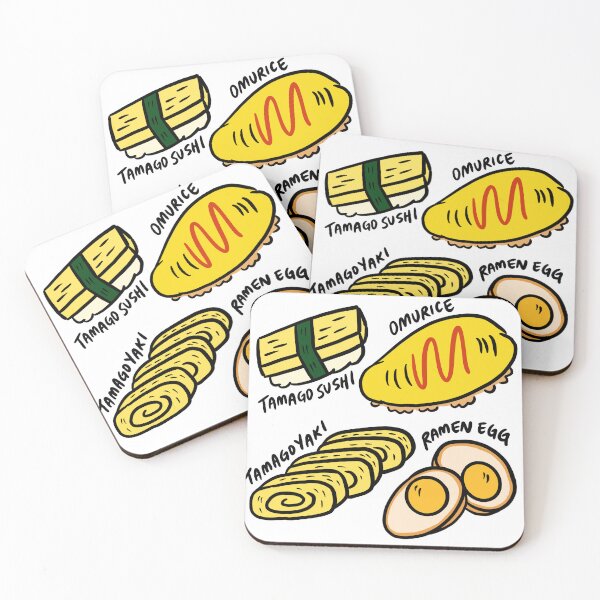 Item preview, Japanese Styles of Egg Dishes Including Tamago Sushi, Omurice, Tamagoyaki, Ramen Egg designed and sold by bonniemamadraws.