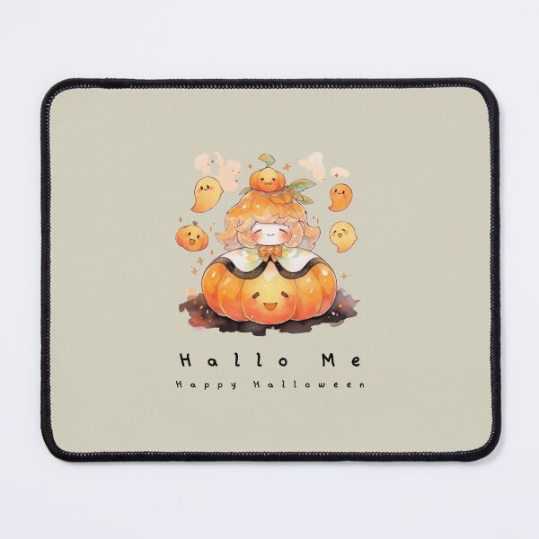 Item preview, Hallo Me: Kawaii Girl with Pumpkin and Ghosts - A Watercolor Tale of Duckcore and Booru designed and sold by anyBooks-Studio.