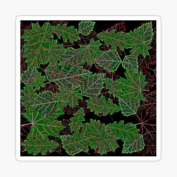 Item preview, Sketch of green leaves designed and sold by FlowerandDesing.