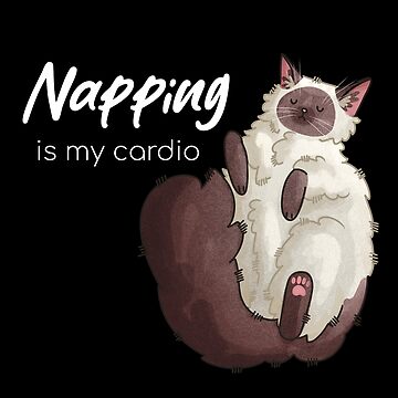Artwork thumbnail, Napping is my cardio - Ragdoll Point Cat - Gifts for cat lovers by FelineEmporium