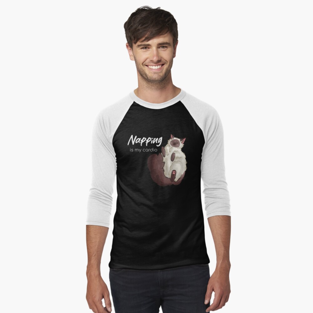 Item preview, Baseball ¾ Sleeve T-Shirt designed and sold by FelineEmporium.