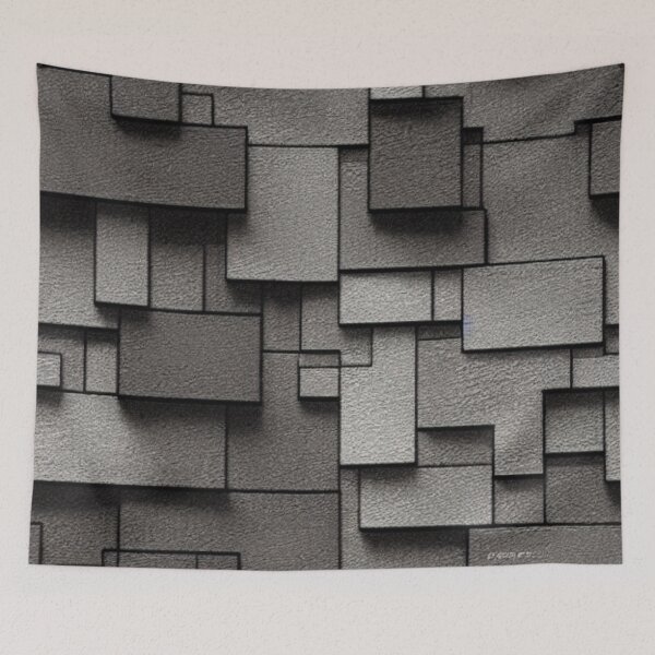 Item preview, Abstract 3D Block Art - Geometric Sculpture designed and sold by JustArtDesign9.