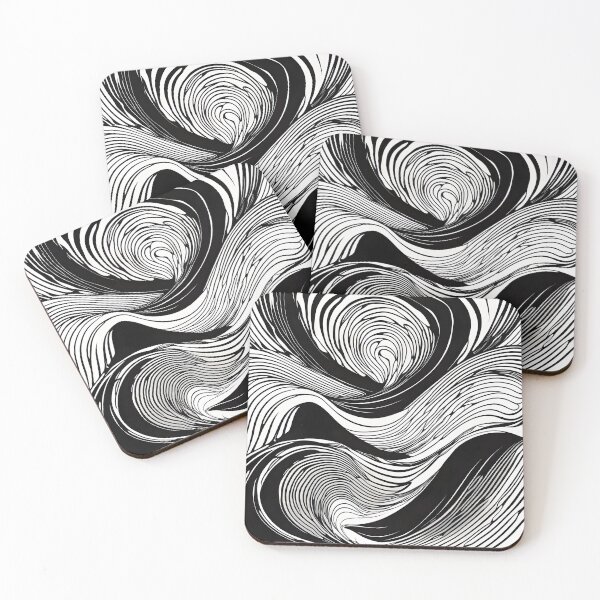 Item preview, Corrientes abstractas en blanco y negro designed and sold by Xbox4life.