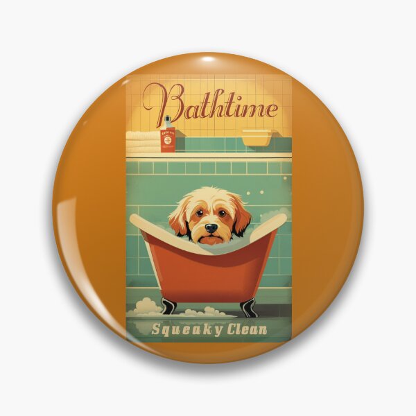 Item preview, Bathtime dog retro (#02) [Create a set!] designed and sold by SolidEarthArt.