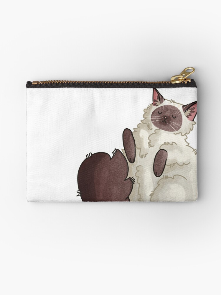 Zipper Pouch, Ragdoll Cat  designed and sold by FelineEmporium
