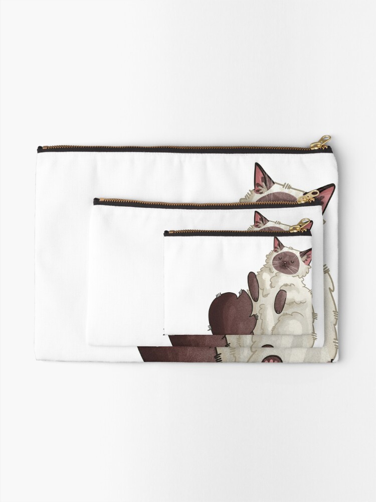 Zipper Pouch, Ragdoll Cat  designed and sold by FelineEmporium