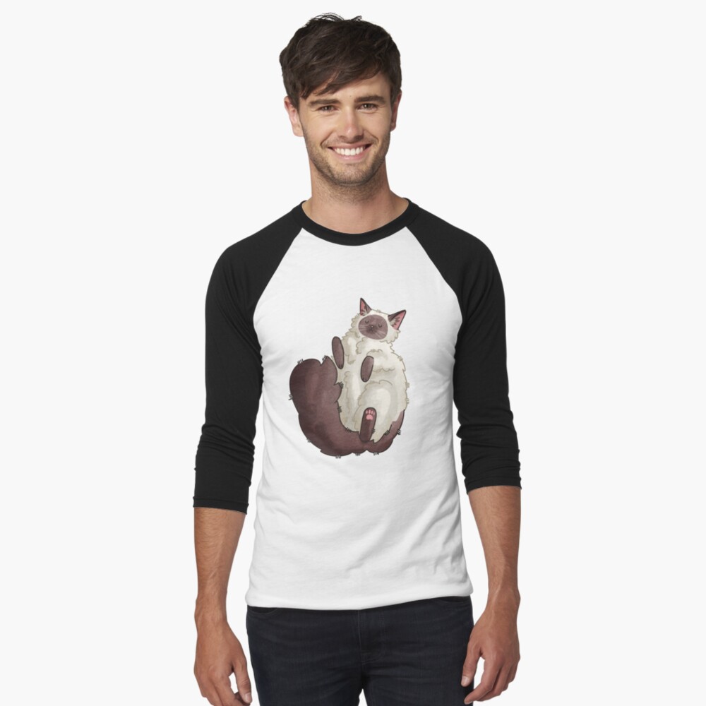 Item preview, Baseball ¾ Sleeve T-Shirt designed and sold by FelineEmporium.