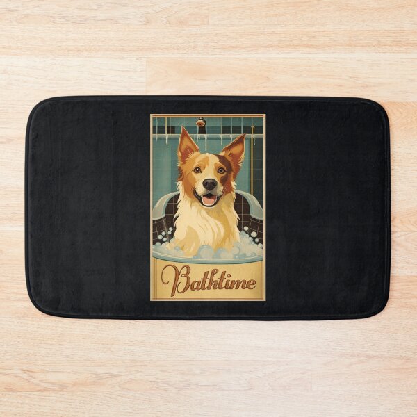 Item preview, Bathtime dog retro (#03) [Create a set!] designed and sold by SolidEarthArt.