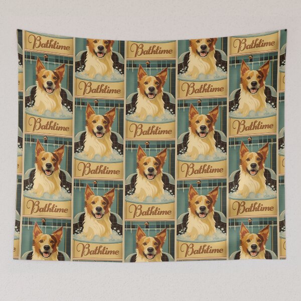 Item preview, Bathtime dog retro (#03) [Create a set!] designed and sold by SolidEarthArt.