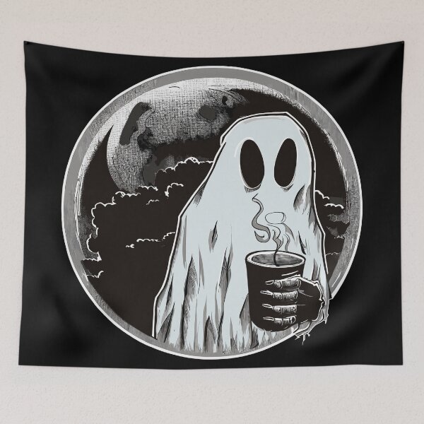 Item preview, Spooky Moon Ghost drink Coffee designed and sold by TomFrontierArt.