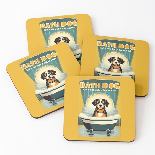 Item preview, Bathtime dog retro (#04) [Create a set!] designed and sold by SolidEarthArt.