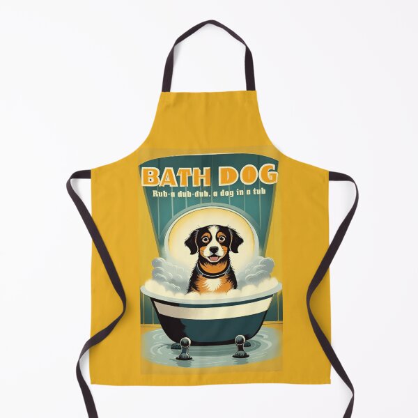 Item preview, Bathtime dog retro (#04) [Create a set!] designed and sold by SolidEarthArt.