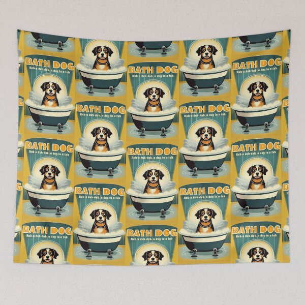 Item preview, Bathtime dog retro (#04) [Create a set!] designed and sold by SolidEarthArt.