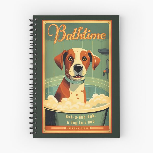 Item preview, Bathtime dog retro (#05) [Create a set!] designed and sold by SolidEarthArt.