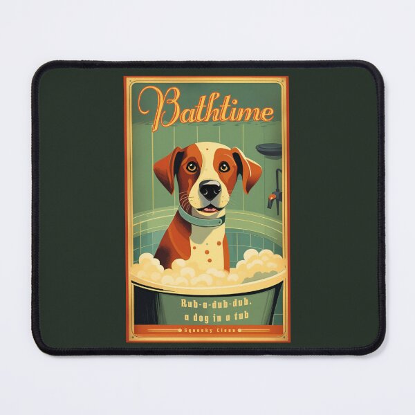 Item preview, Bathtime dog retro (#05) [Create a set!] designed and sold by SolidEarthArt.