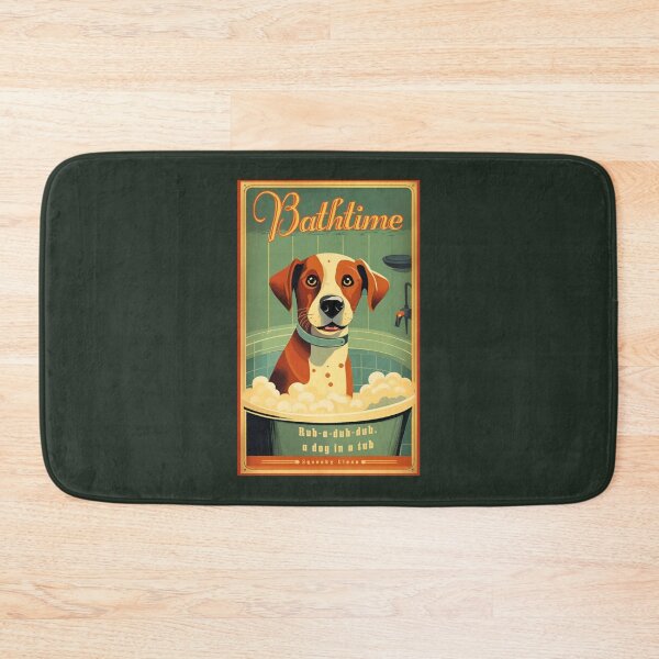 Item preview, Bathtime dog retro (#05) [Create a set!] designed and sold by SolidEarthArt.
