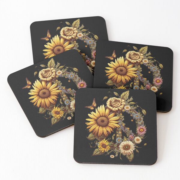 Aperçu de l'œuvre Peace Sign Retro Flower Sunflower créée et vendue par mainana78.