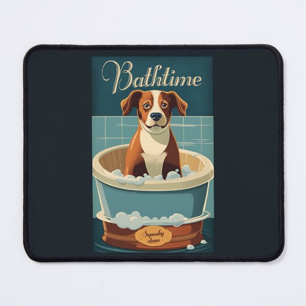 Item preview, Bathtime dog retro (#06) [Create a set!] designed and sold by SolidEarthArt.